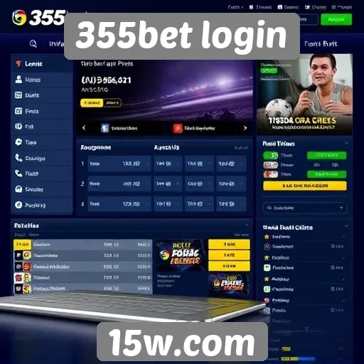 Análise da interface do site 355bet login